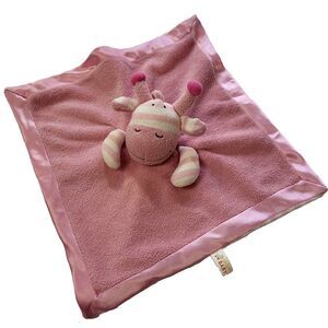 Giggle Baby Manhattan Toy Giraffe Lovey Security Satin Trim Plush Pink Striped